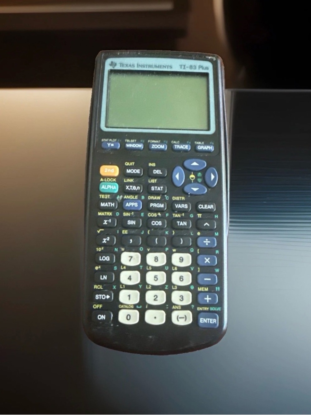 Texas Instruments TI-83 Plus Graphing Calculator - Black with White Keys